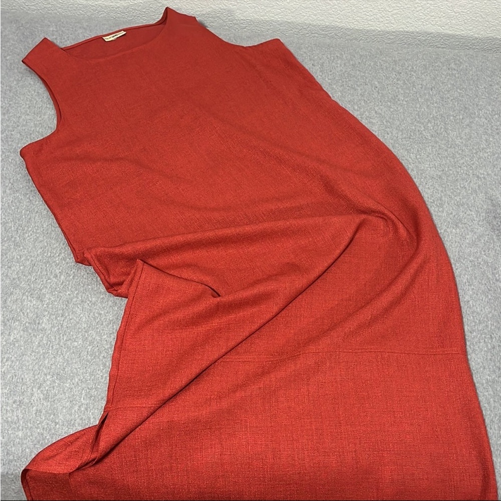 TravelSmith Maxi Modest Dress Size 14 Sleeveless Coastal Modest Lagenlook Mature
